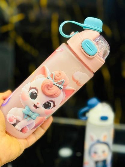 Plastic 2 in 1 Sipper & Non-Sipper Water Bottle 600ml