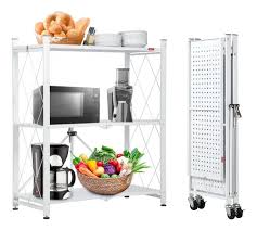 Foldable Kitchen Storage Rack - 4 Tier