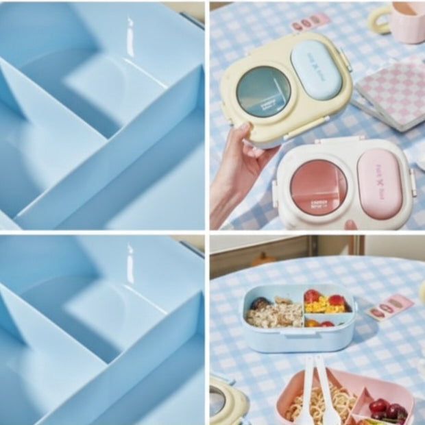 Plastic Lunch Box with Cutlery