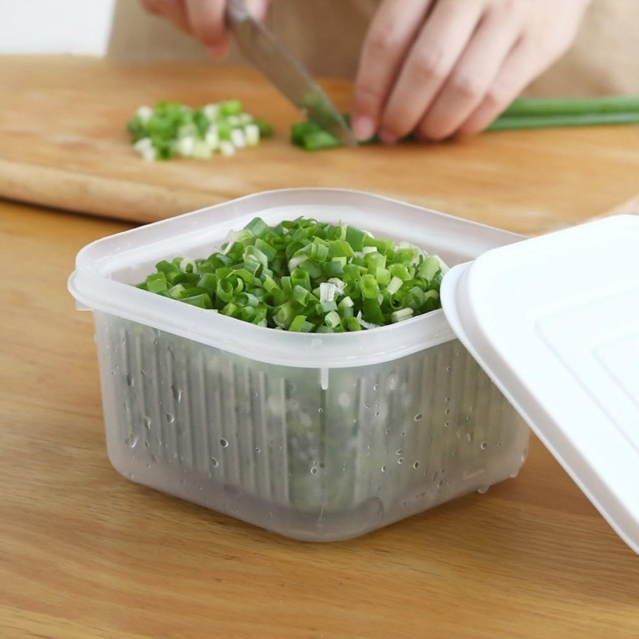 Fridge Box With Drainer