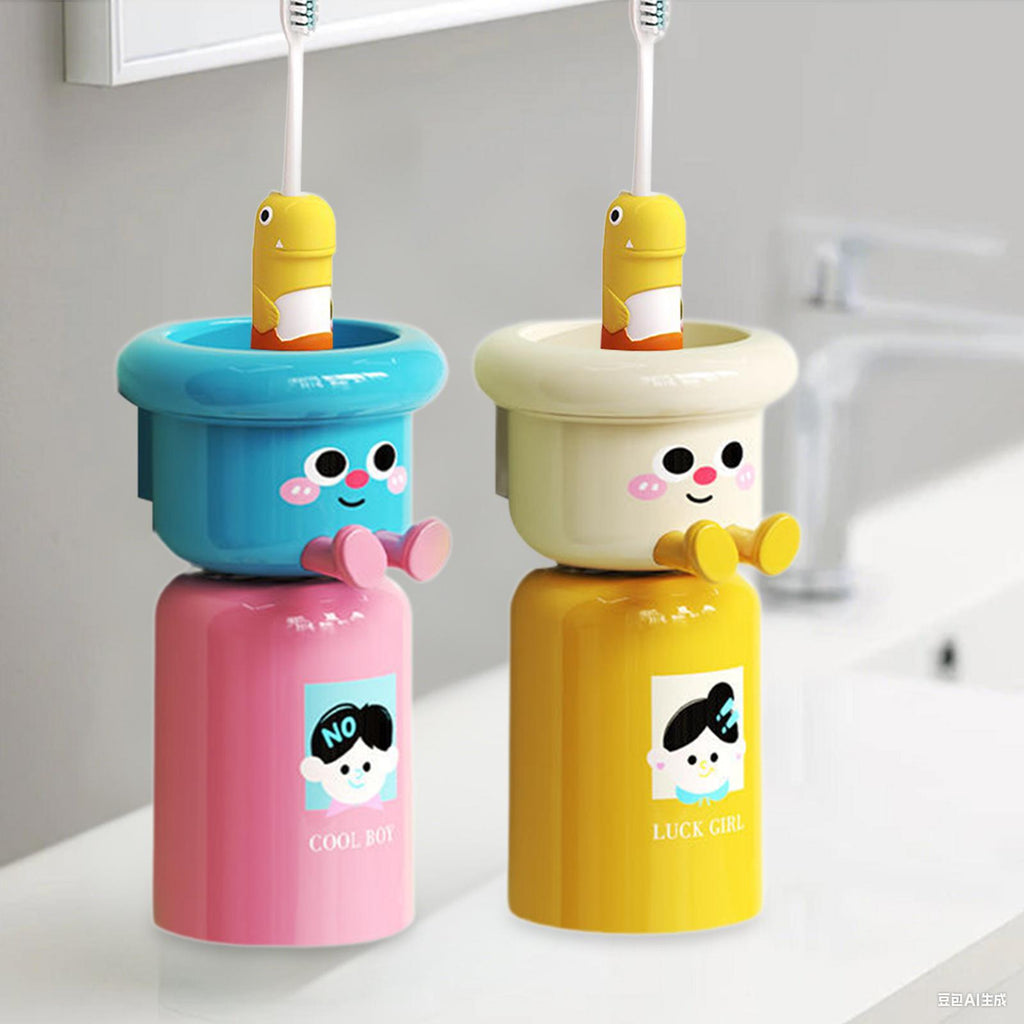 Portable Toothbrush Holder with Glass Cup