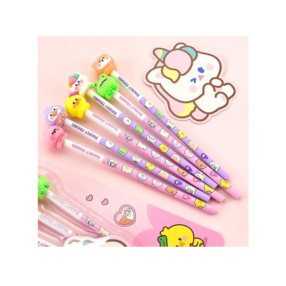6 Piece Unicorn Pencil Eraser Set